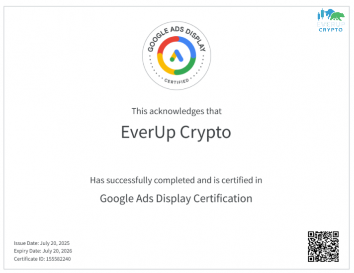 Chứng chỉ về Google Ads trên mạng Hiển Thị